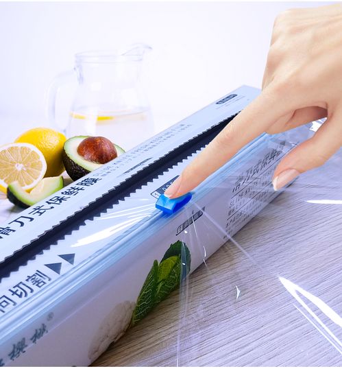 a 滑刀式便捷切割食品级保鲜膜大卷厨房家用切割盒经济装带切割器
